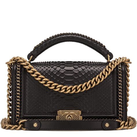 chanel boy bag python medium